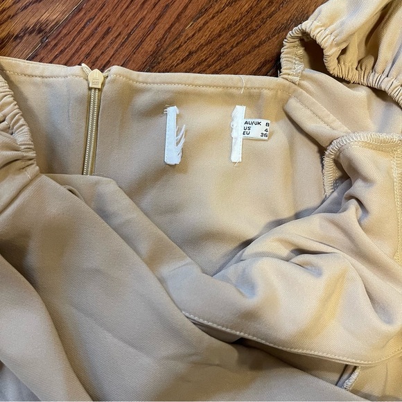 Princess Polly Lillie Long Sleeve Mini Dress Beige - Picture 3 of 4